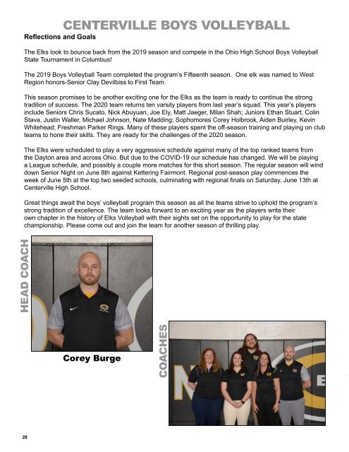 2020 Athletic Boosters - Spring Program Book