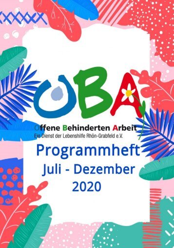 OBA Programmheft Juli bis Dezember 2020