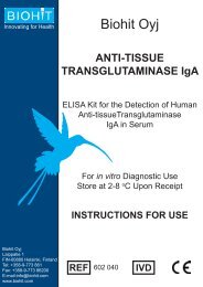 Anti-tissue Transglutaminase IgA - Biohit HealthCare