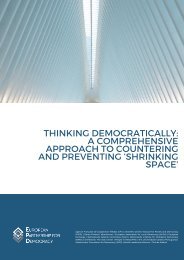 Thinking Democratically: A Comprehensive Approach to Countering and Preventing Shrinking Space