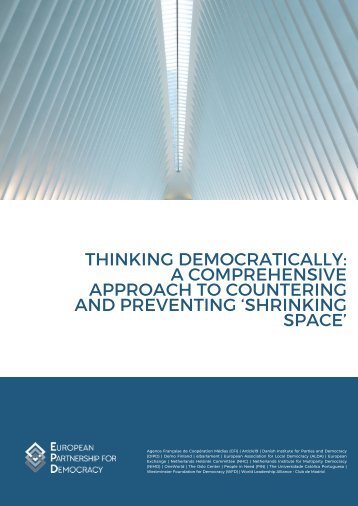 Thinking Democratically: A Comprehensive Approach to Countering and Preventing Shrinking Space