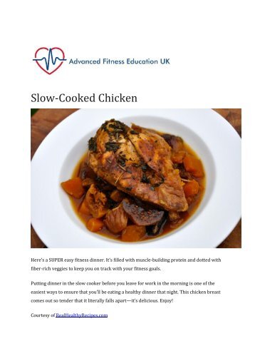 Recipe 4- Slow Cooked Chicken