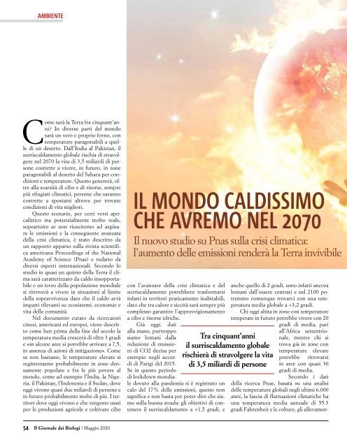 Il Giornale dei Biologi - N. 6