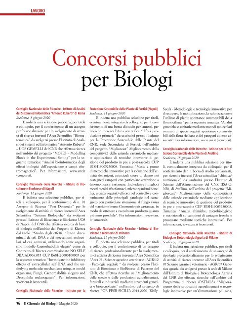 Il Giornale dei Biologi - N. 6