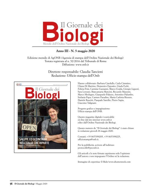 Il Giornale dei Biologi - N. 6