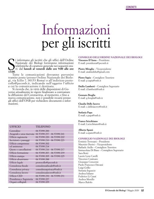 Il Giornale dei Biologi - N. 6