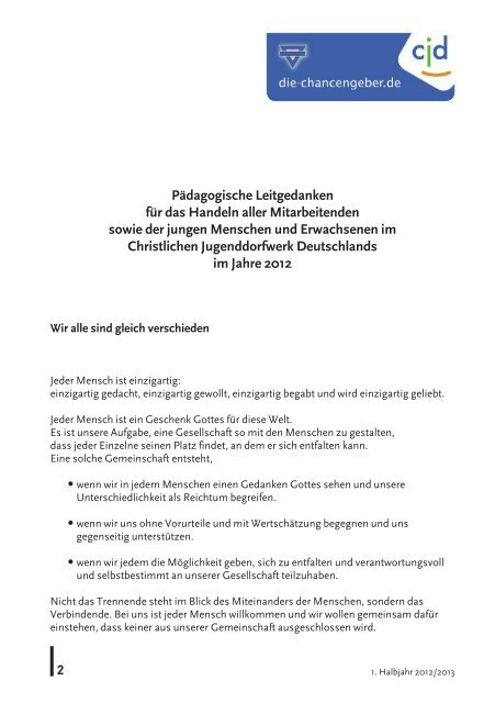 JUGENDDORFPROGRAMM - CJD Christophorusschule Königswinter