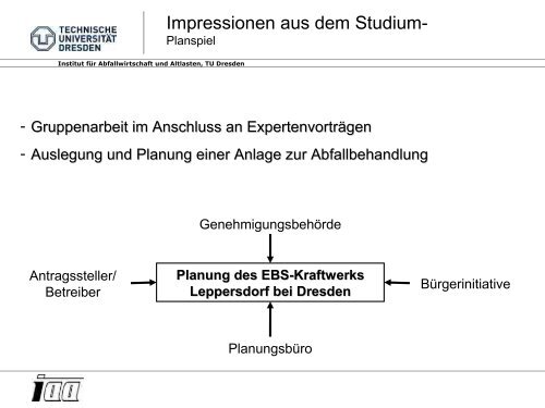 Vorstellung des Studiengangs Abfallwirtschaft und Altlasten