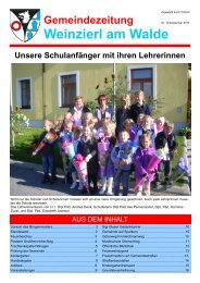 Unsere Schulanfänger mit ihren Lehrerinnen - Gemeinde Weinzierl ...