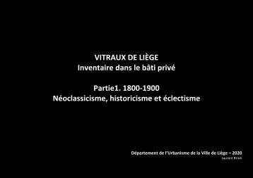 Vitraux de Liège - Partie 1 - 1800-1900 - Néoclassicisme - Historicisme