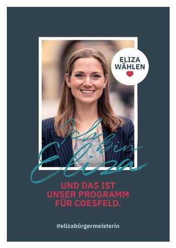 Eliza Diekmann - Bürgermeisterkandidatin für Coesfeld - Wahlprogramm 2020