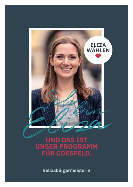 Eliza Diekmann - Bürgermeisterkandidatin für Coesfeld - Wahlprogramm 2020