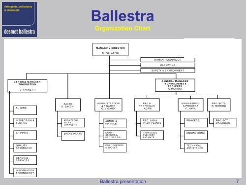 Spa Organizational Chart