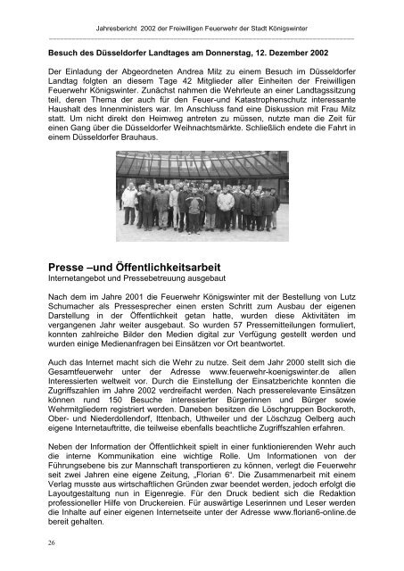 Presse –und Öffentlichkeitsarbeit - Feuerwehr Königswinter