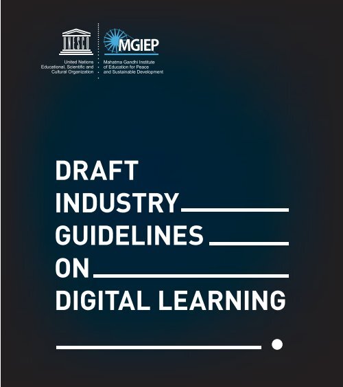 Industry Guidelines on Digital Learning: Discussion Draft