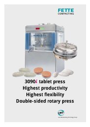 3090 tablet press Highest productivity Highest flexibility ... - Bienfait