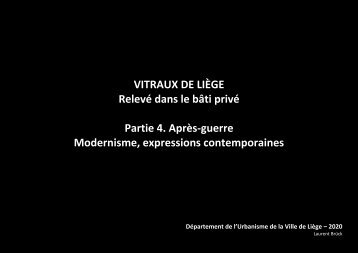 Vitraux de Liège - partie 4 - 1950-2020 - Après Guerre