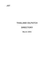 JST THAILAND OILPATCH DIRECTORY