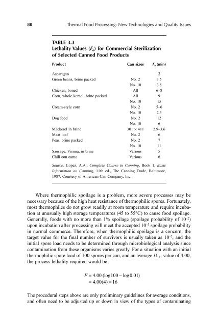 Thermal Food Processing