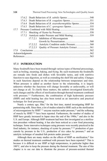 Thermal Food Processing