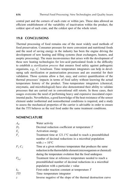 Thermal Food Processing