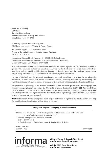 Thermal Food Processing