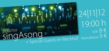 Flyer Rieckhof-Konzert - Popchor singAsong