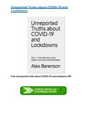Unreported Truths about COVID-19 and Lockdowns [FREE PDF]