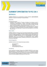 DURIMENT SPRITZBETON TS PCC GK 4 - Betontechnik