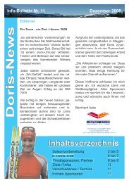 Doris-News Inhaltsverzeichnis - Doris Trachsel