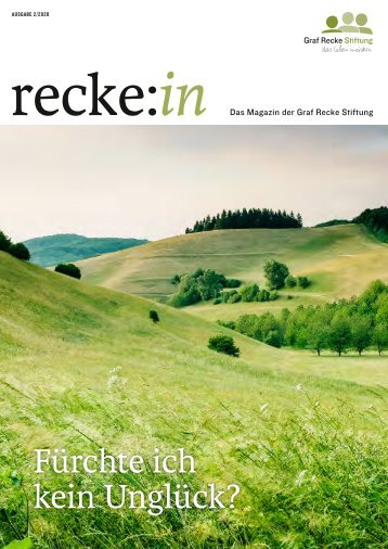 recke:in - Das Magazin der Graf Recke Stiftung Ausgabe 2/2020