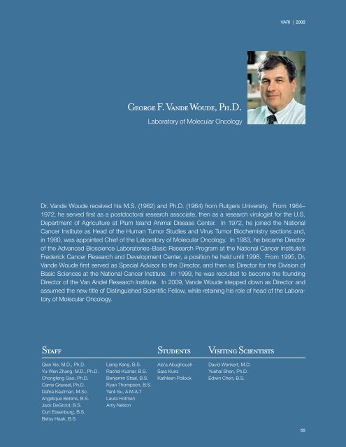 2009 Scientific Report