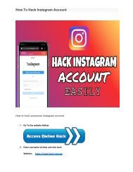 How To Hack Instagram Account