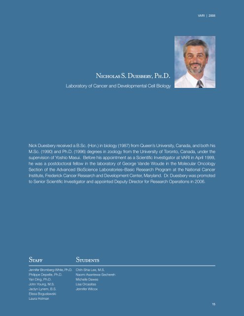 2008 Scientific Report