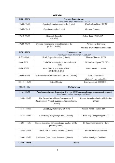 EV2 Inception Workshop Report_CORDIO-IKI-IUCN_11.05.2020_TZA