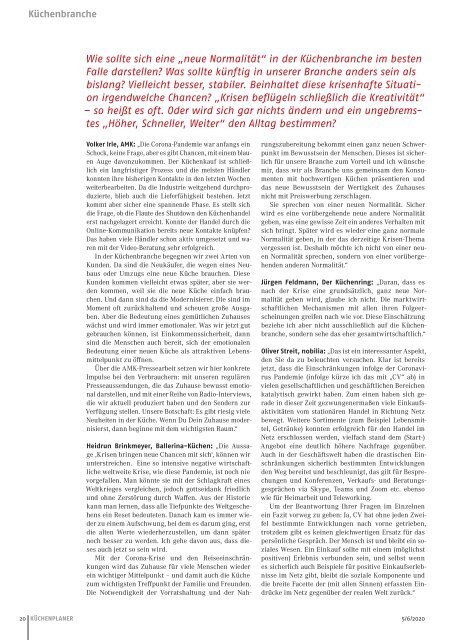 KÜCHENPLANER Ausgabe 05/06-2020 