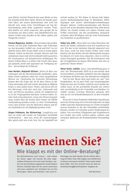 KÜCHENPLANER Ausgabe 05/06-2020 