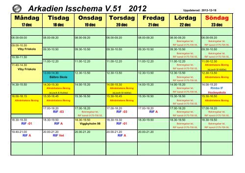 Arkadien Isschema V.50 2012 - Rimbo IF