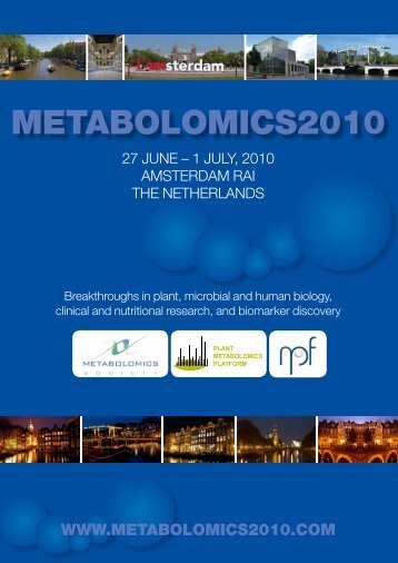 Book of abstracts - Metabolomics 2010
