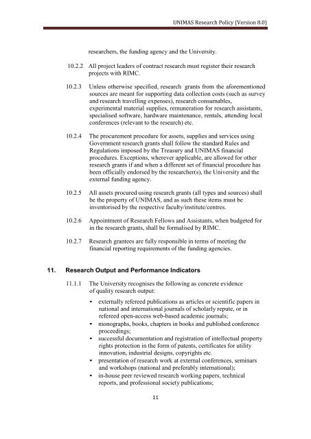 UNIMAS Research Policy - Research & Innovation Management ...