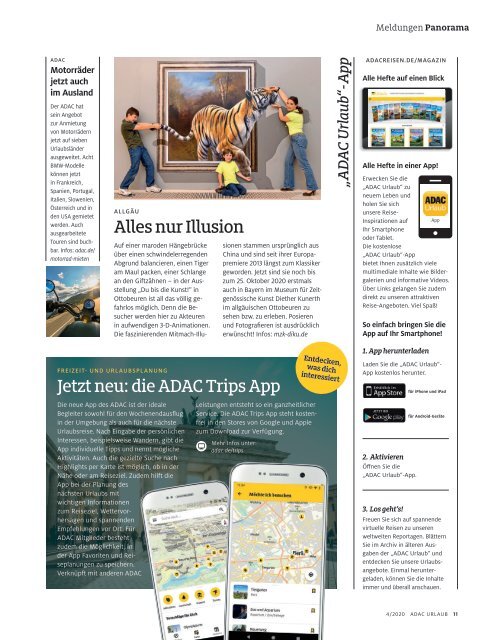 ADAC Urlaub Juli-Ausgabe 2020 Überregional