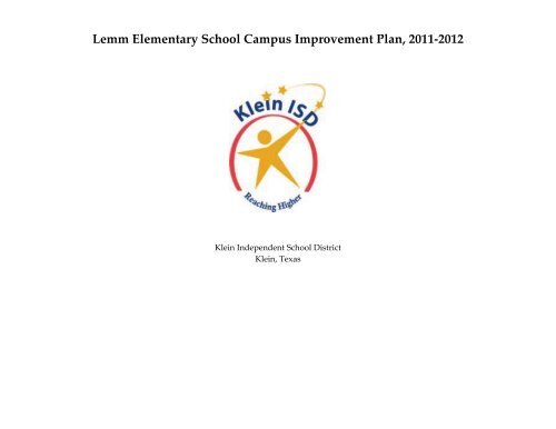 Lemm Elementary School Campus Improvement Plan, 2011-2012