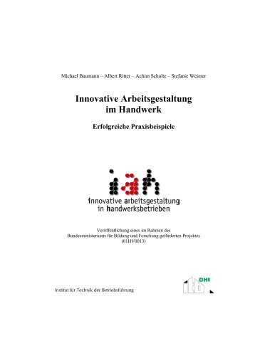 Innovative Arbeitsgestaltung im Handwerk ... - ISF München