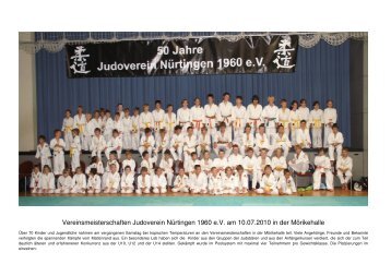 Vereinsmeisterschaften Judoverein Nürtingen 1960 ... - JV-Nürtingen