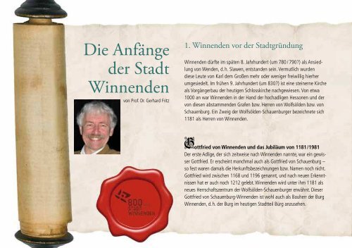 Fest-Broschüre "800 Jahre Stadt Winnenden"