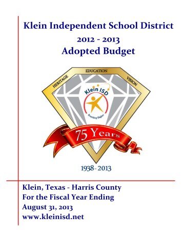 Adopted Budget - Klein Independent School District