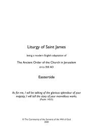 Liturgy of Saint James Easter 2020