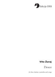 Vito Žuraj - Deuce for bass clarinet and percussion
