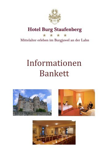 Bankettmappe ab Oktober 2012 - Hotel Burg Staufenberg