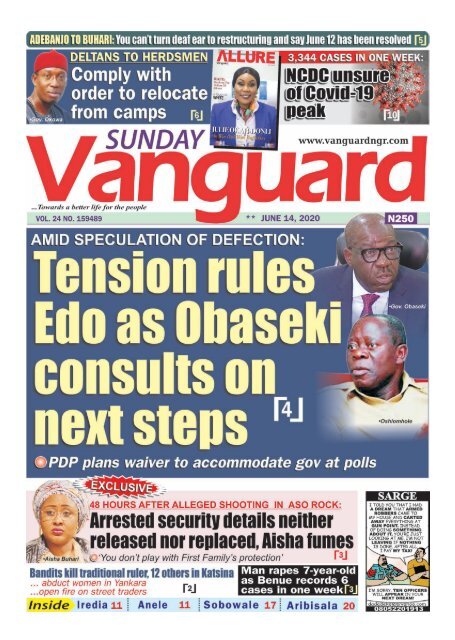 14062020 - Tension rules Edo as Obaseki consults on next steps